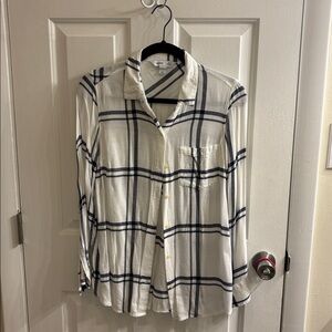 Old Navy Black and White Plaid Shirt